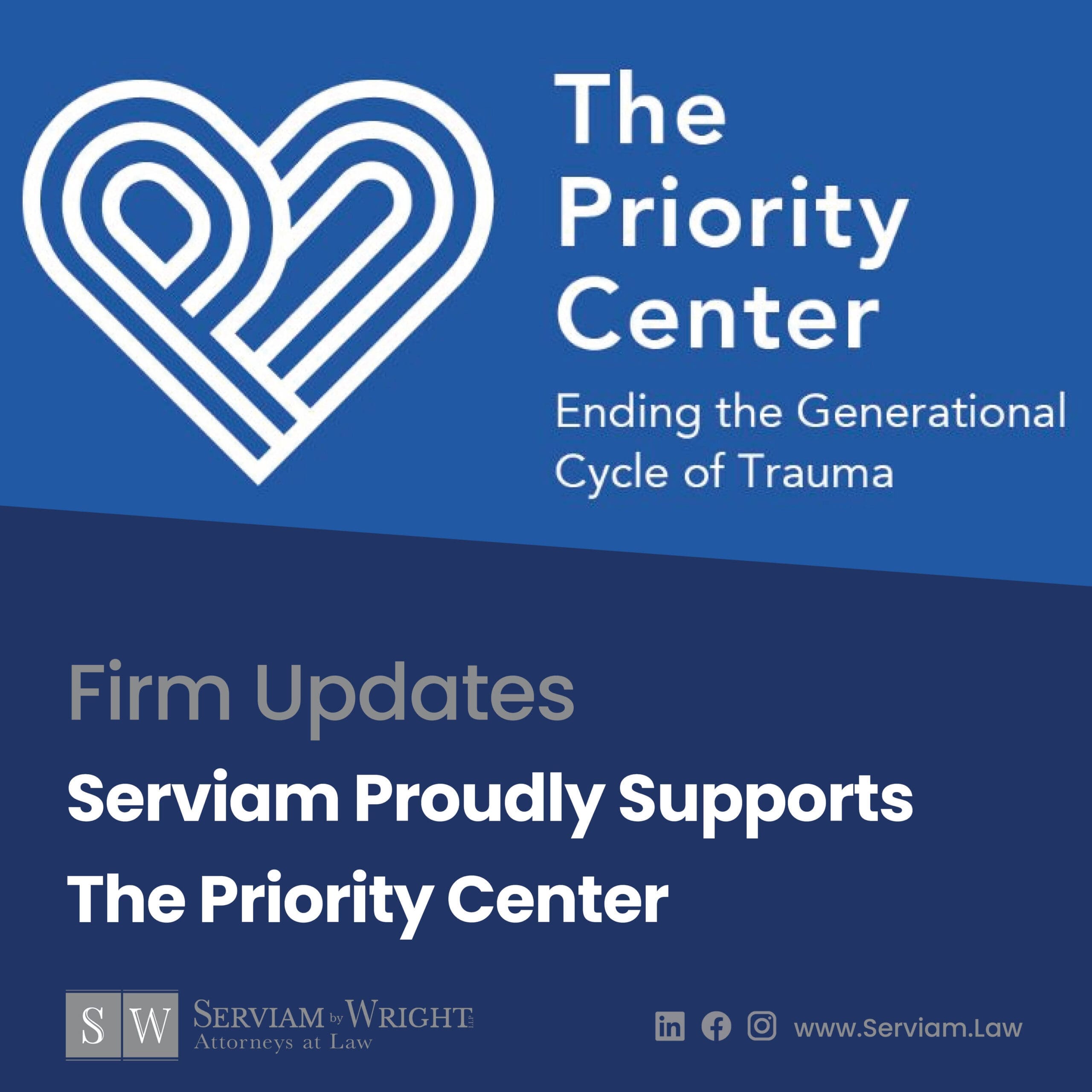 Serviam Proudly Supports The Priority Center