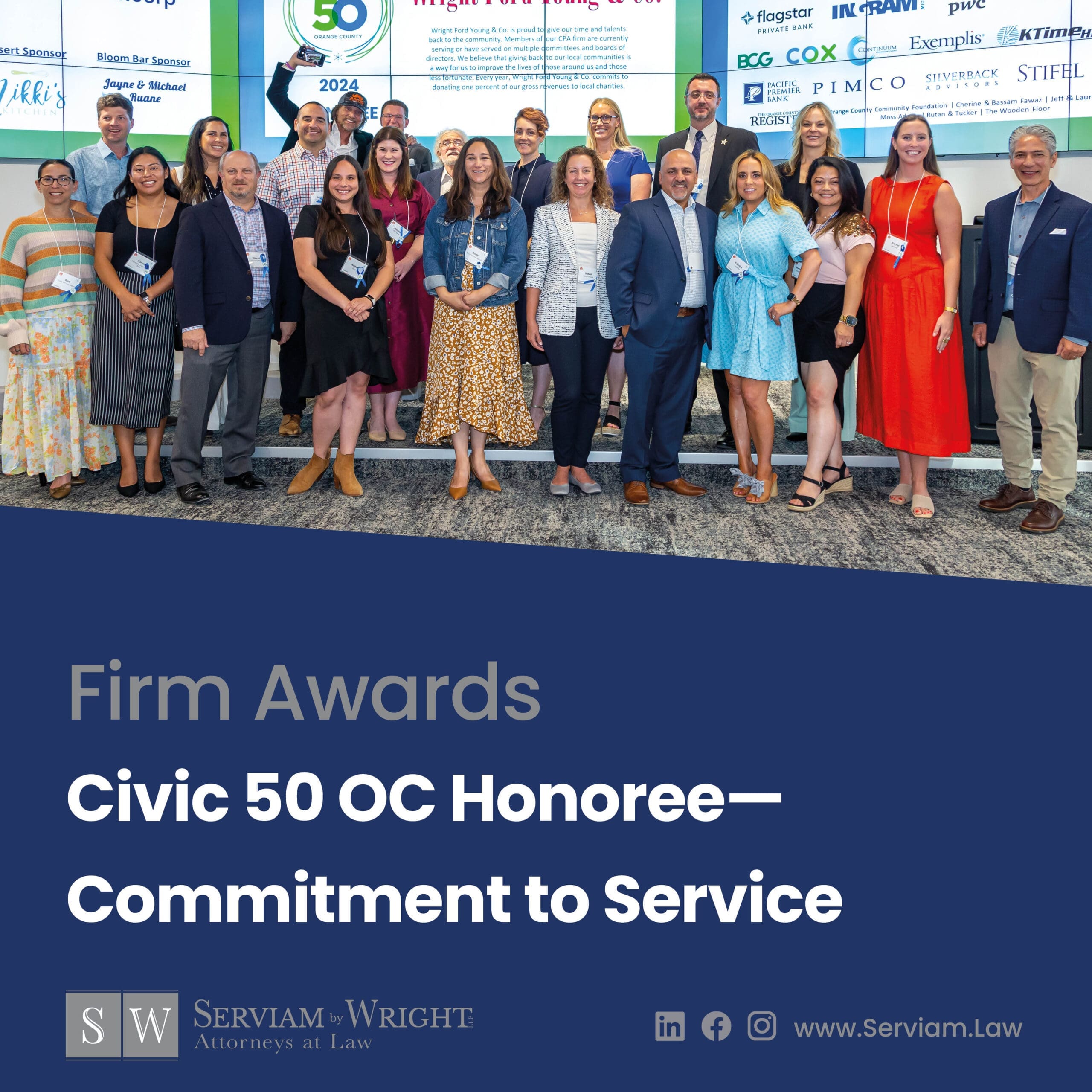 Civic 50 OC Honoree—Serviam by Wright LLP Commitment to Service & Community Impact