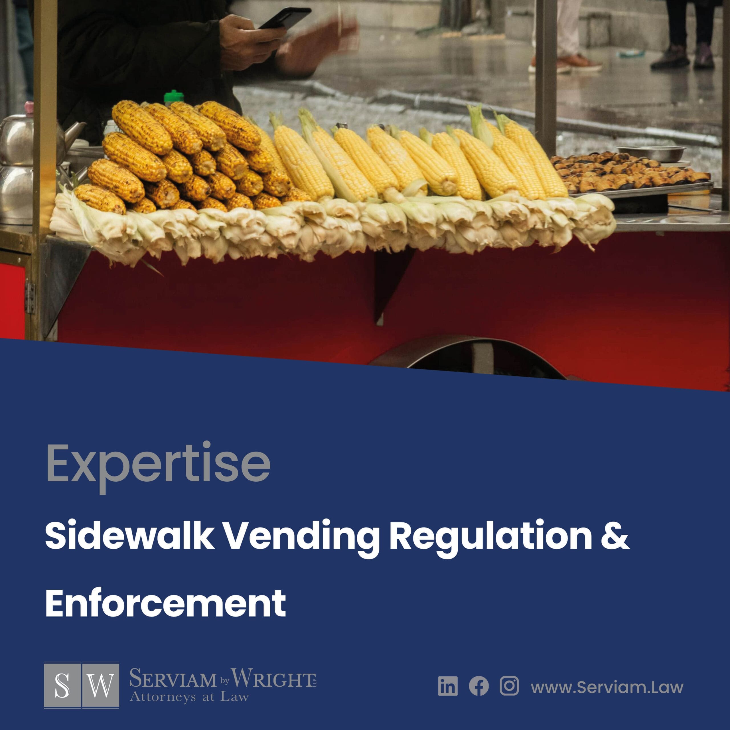 Serviam News - Expertise - Sidewalk vending regulation & enforcement