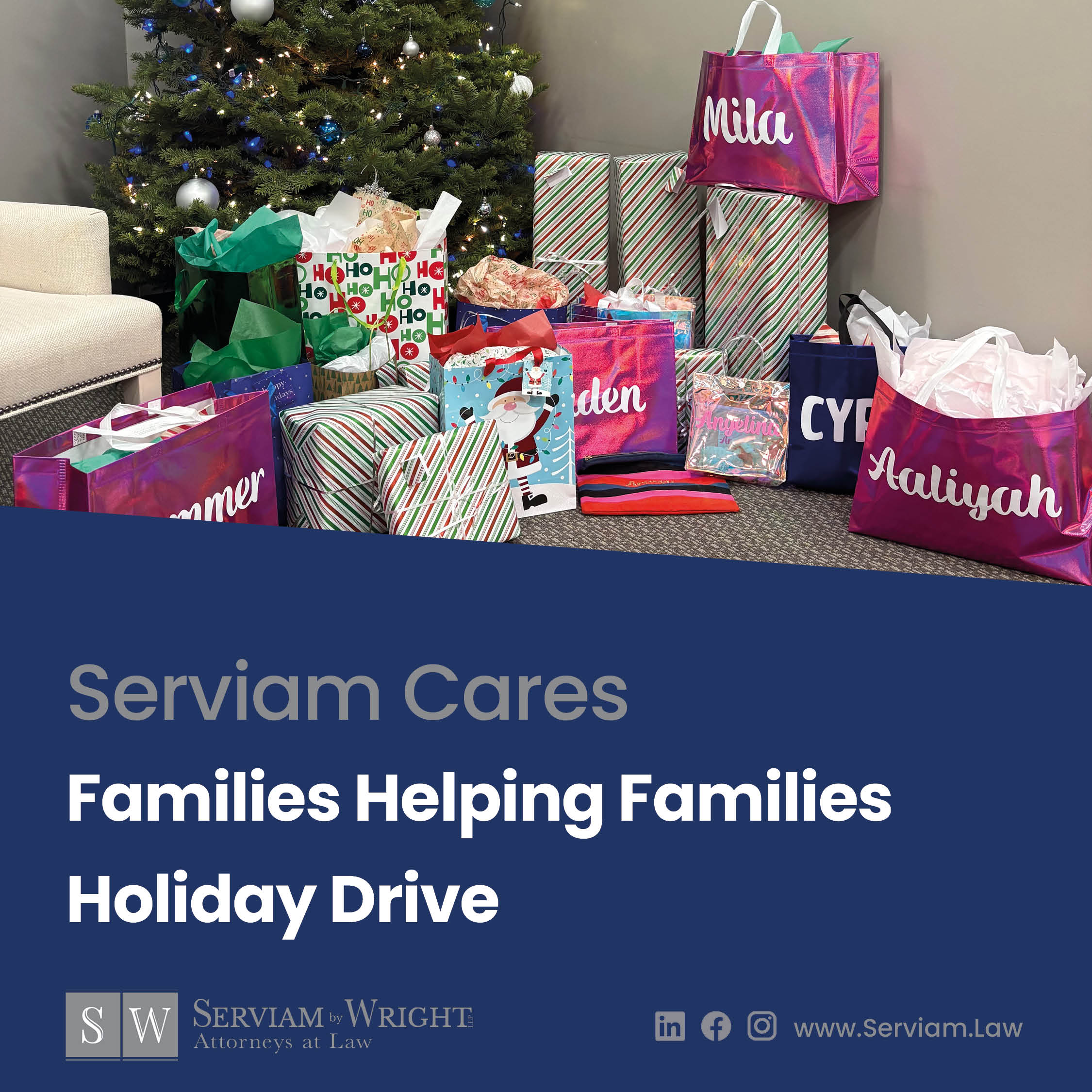 Serving Beyond the Courtroom: Families Helping Families Holiday Drive