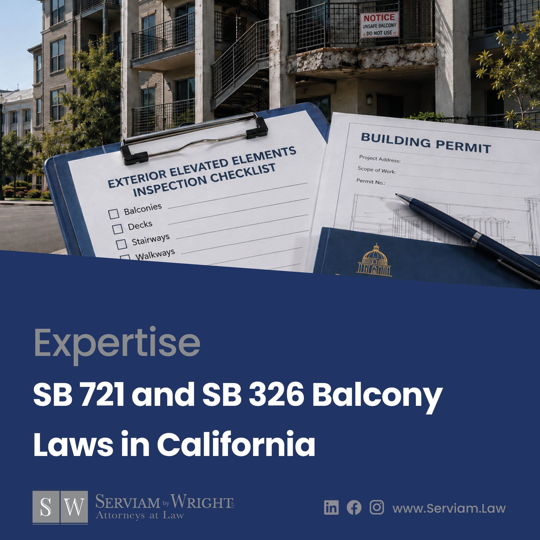 SB 721 and SB 326 Balcony Laws in California